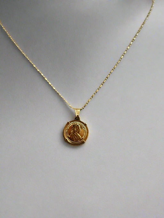 18kt gf Coin Necklace