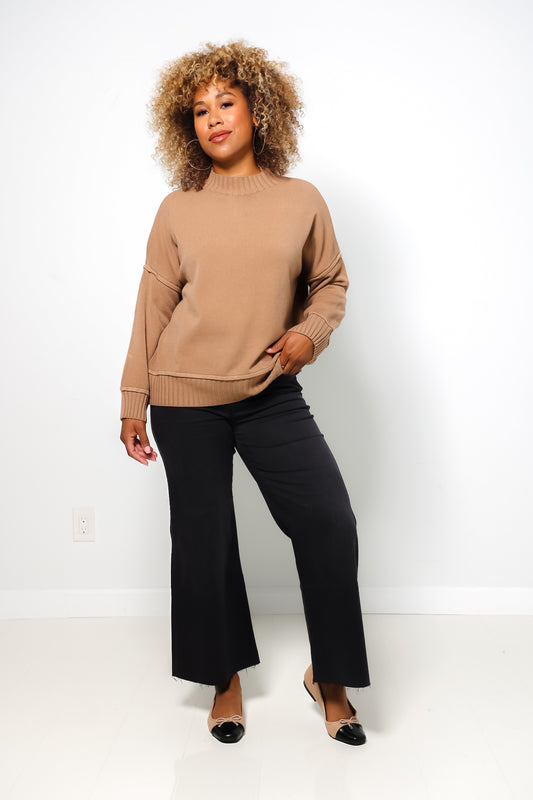 Florenza Ribbed Sweater - Caramel