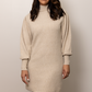 SOLID MOCK NECK SWEATER DRESS