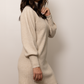 SOLID MOCK NECK SWEATER DRESS