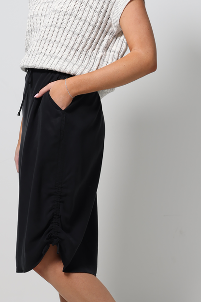 Pull on Ruched Skirt