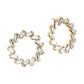 Crystal Baguette Circle Post Earring