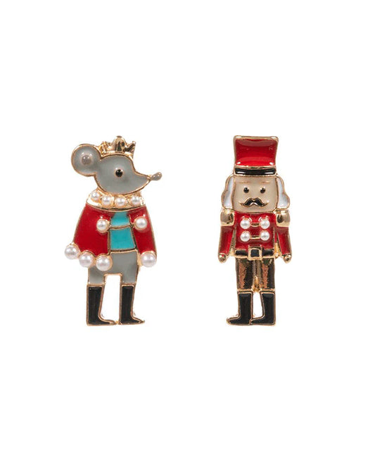 Nutcracker & Mouse King Enamel Earring