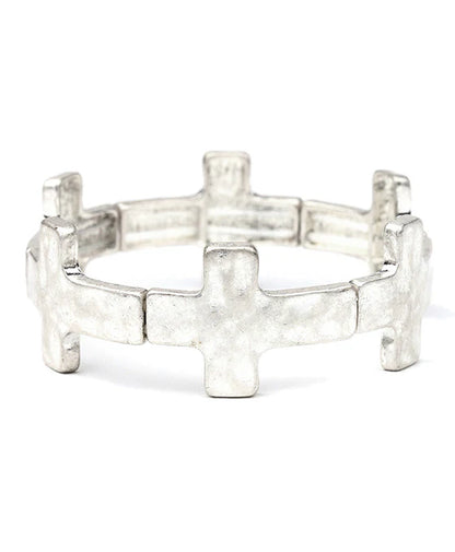 Handcraft Metal Cross Bracelet