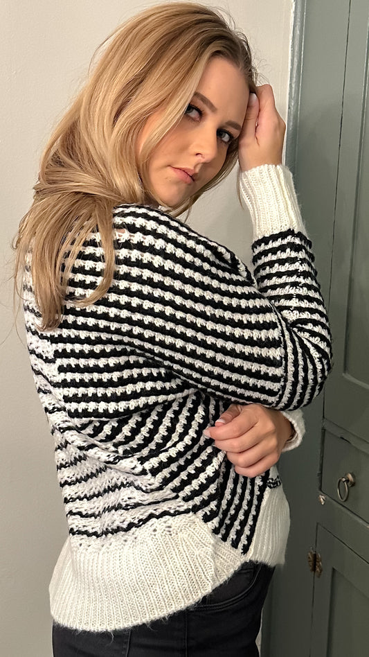 Monochrome Stripe Sweater