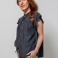 Elan Button Down Jean Shirt