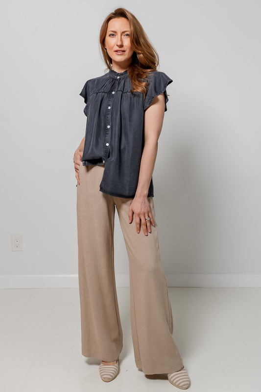 Elan Button Down Jean Shirt