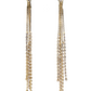 Snake Chain Rhinestone Fringe Drop Earring