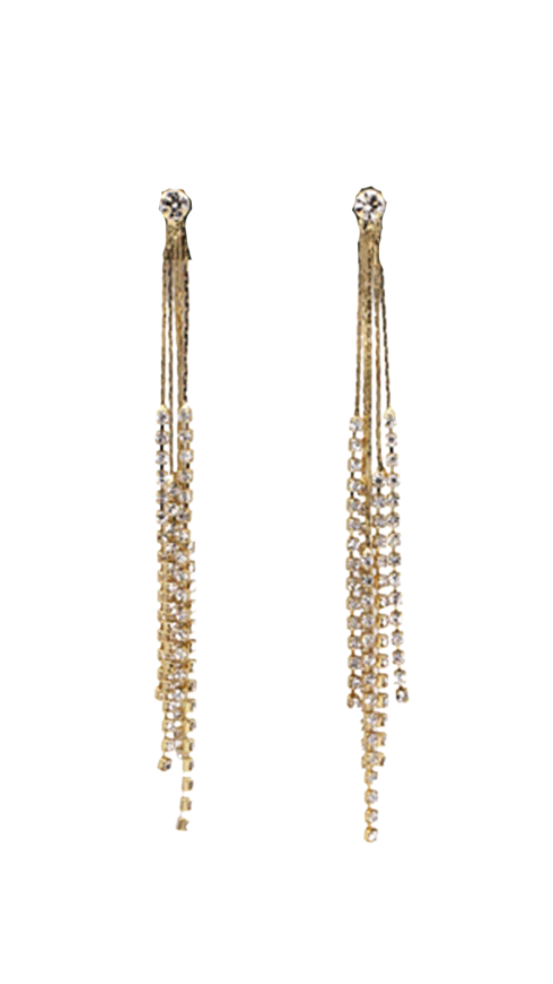 Snake Chain Rhinestone Fringe Drop Earring