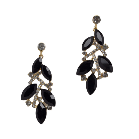 Jet Marquis Dangle Earring