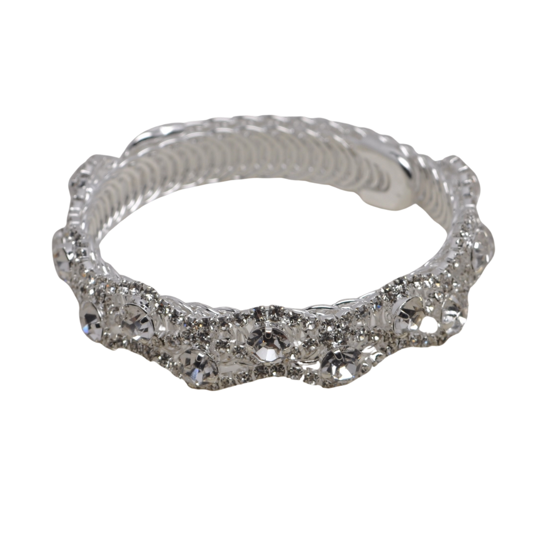 Crystal Wavy Cuff Bracelet