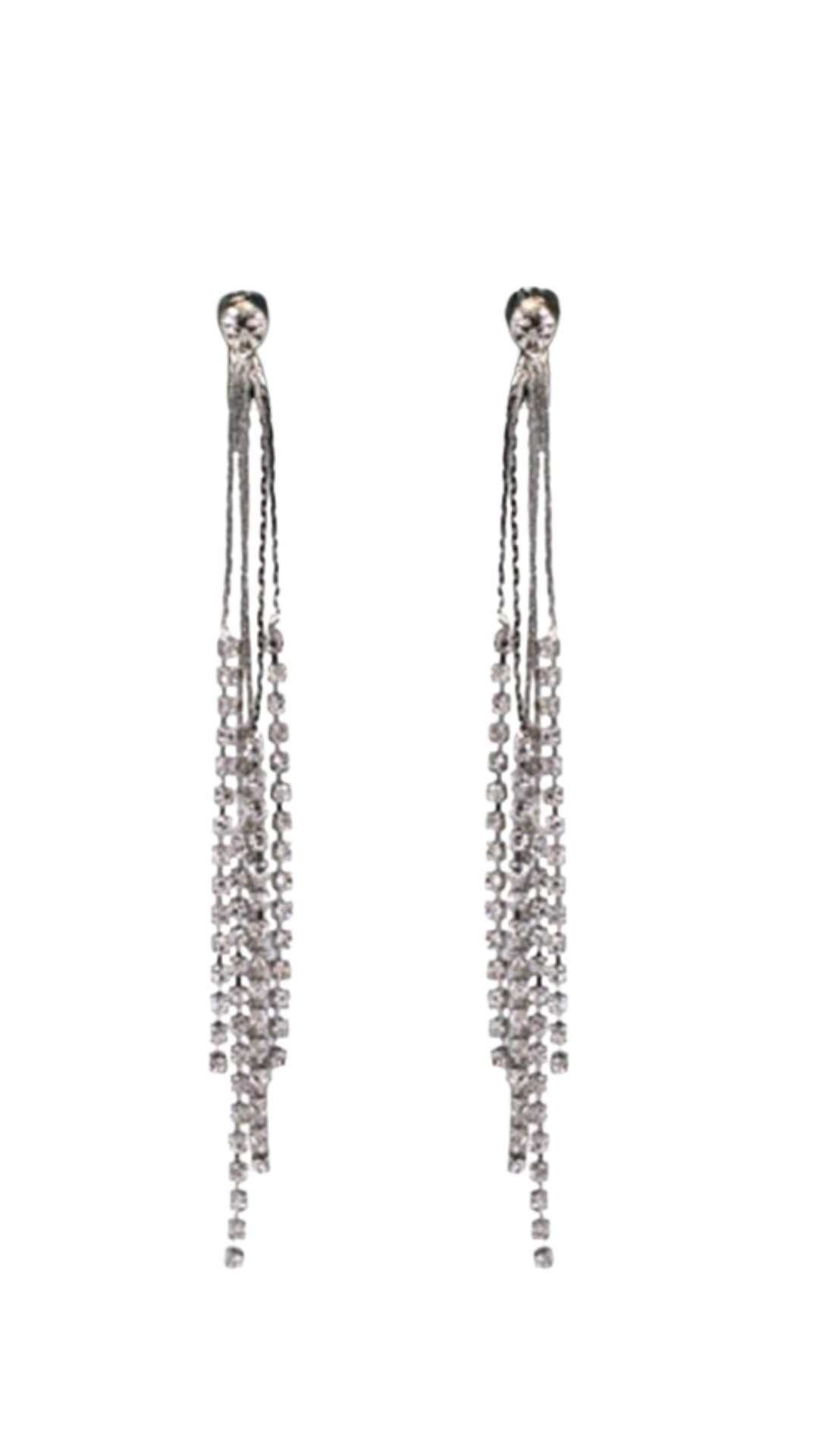 Snake Chain Rhinestone Fringe Drop Earring