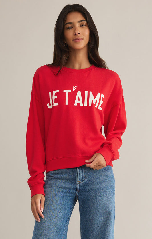 First Date Sweatshirt Je T'aime