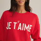 First Date Sweatshirt Je T'aime