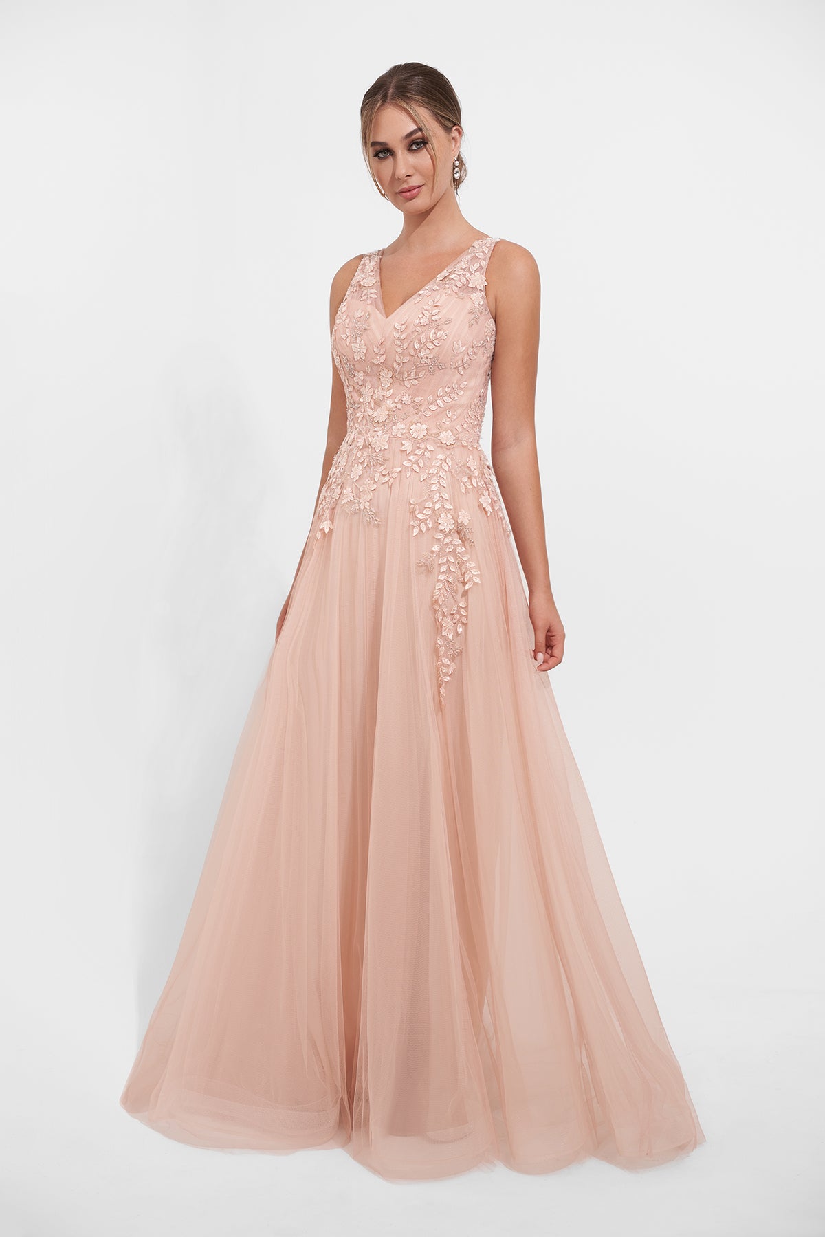 Charming A-line Lace and Tulle Gown K278016